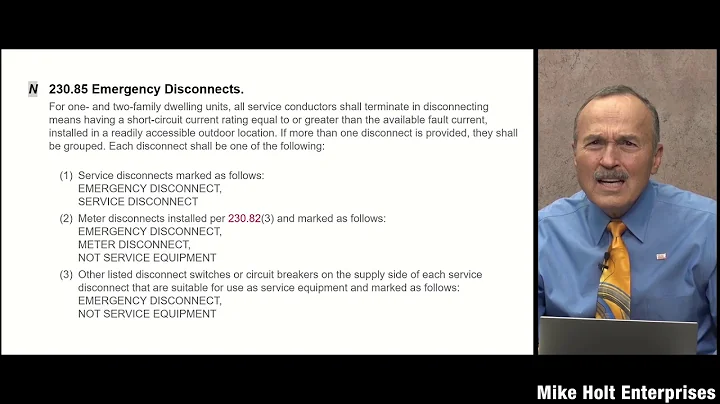 Emergency Disconnects [230.85, 2020 NEC]