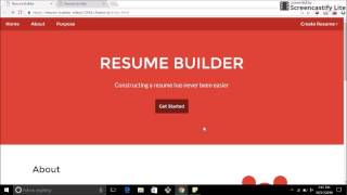 Resume Builder Application