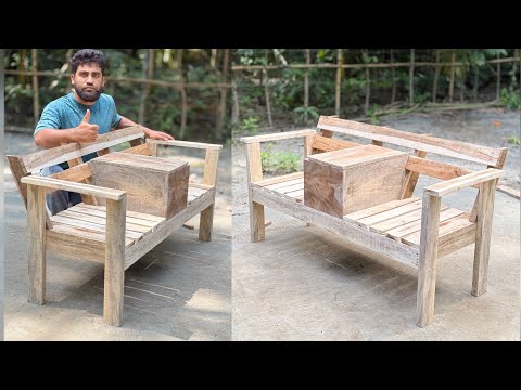 Amazing ASMR Garden Bench Woodworking Project | Satisfying DIY Outdoor Bench Build