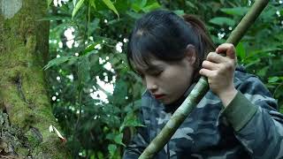 Setting traps to catch guinea fowl – Shock moment as a giant python attacks the flock
