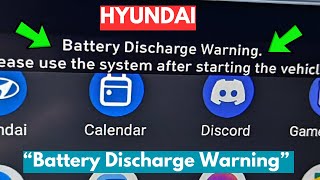 How to Fix "Battery Discharge" Warning In Hyundai Profile