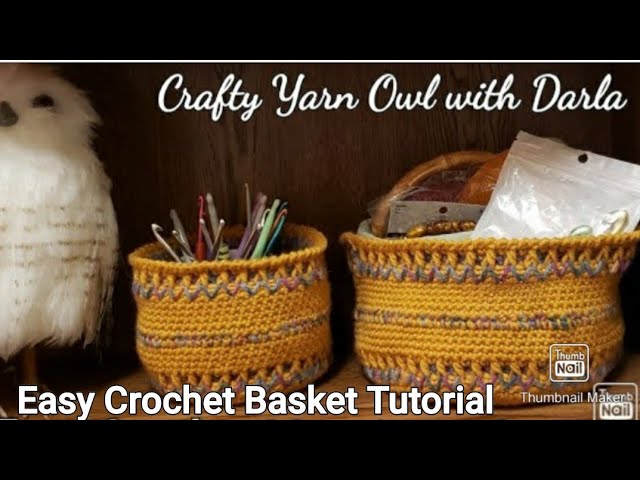 Chunky Round Crochet Basket Tutorial For Beginners [Starlight Basket] 