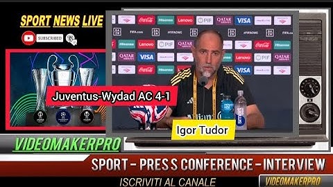 Tudor prima di  Juventus-Wydad AC -  Mondiale per Club
