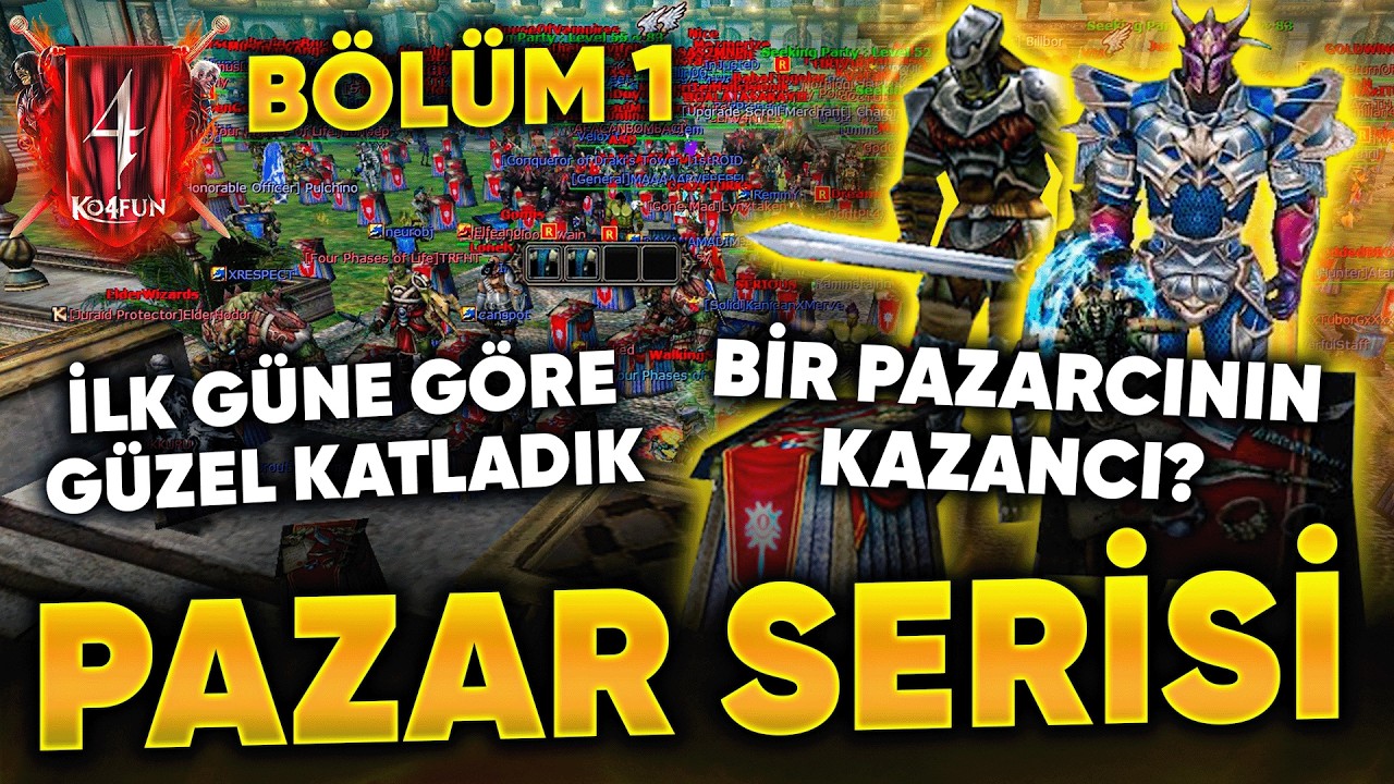 Pazarcılar ne kadar kazanıyor ? Para pazarda !! #ko4fun #knightonline