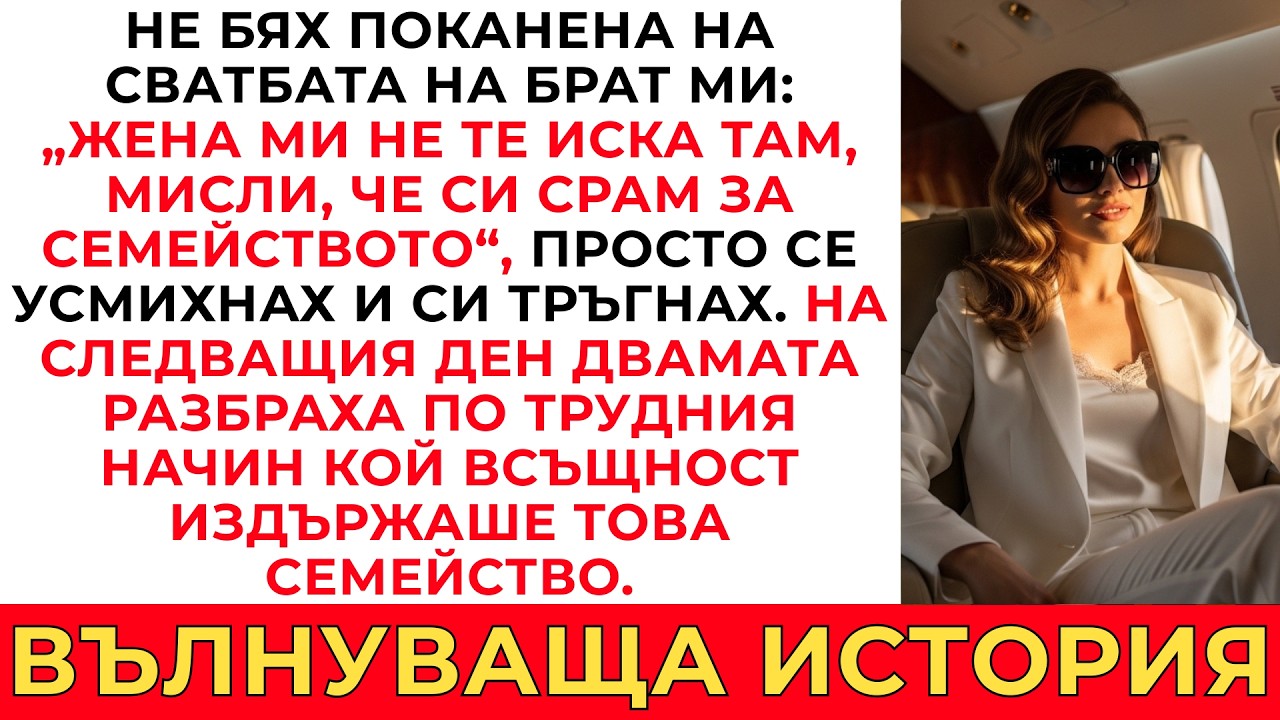 Брат ми ме нарече „срам за семейството“ и не ме покани на сватбата си. На следващия ден съжали.
