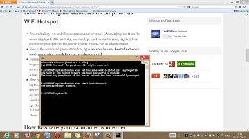 Share internet via WiFi on Windows 8 without router with other computer or devices