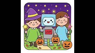 🎃 Puppy and Kitty’s Halloween – Picture Book Trailer 🐾