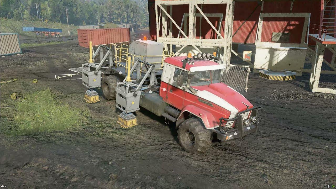 Snowrunner,Quarry(Oil Ring Restoration)Scan area Old Drilling Site,/4K