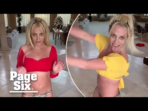 Britney Spears dances carefree in crop tops and bikini bottom amid Sam Asghari divorce