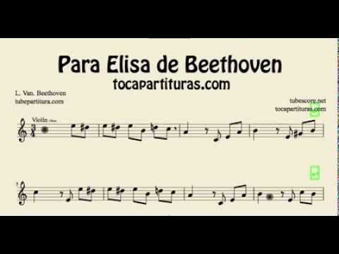 Para Elisa de Beethoven Partitura de Violín y Oboe - YouTube