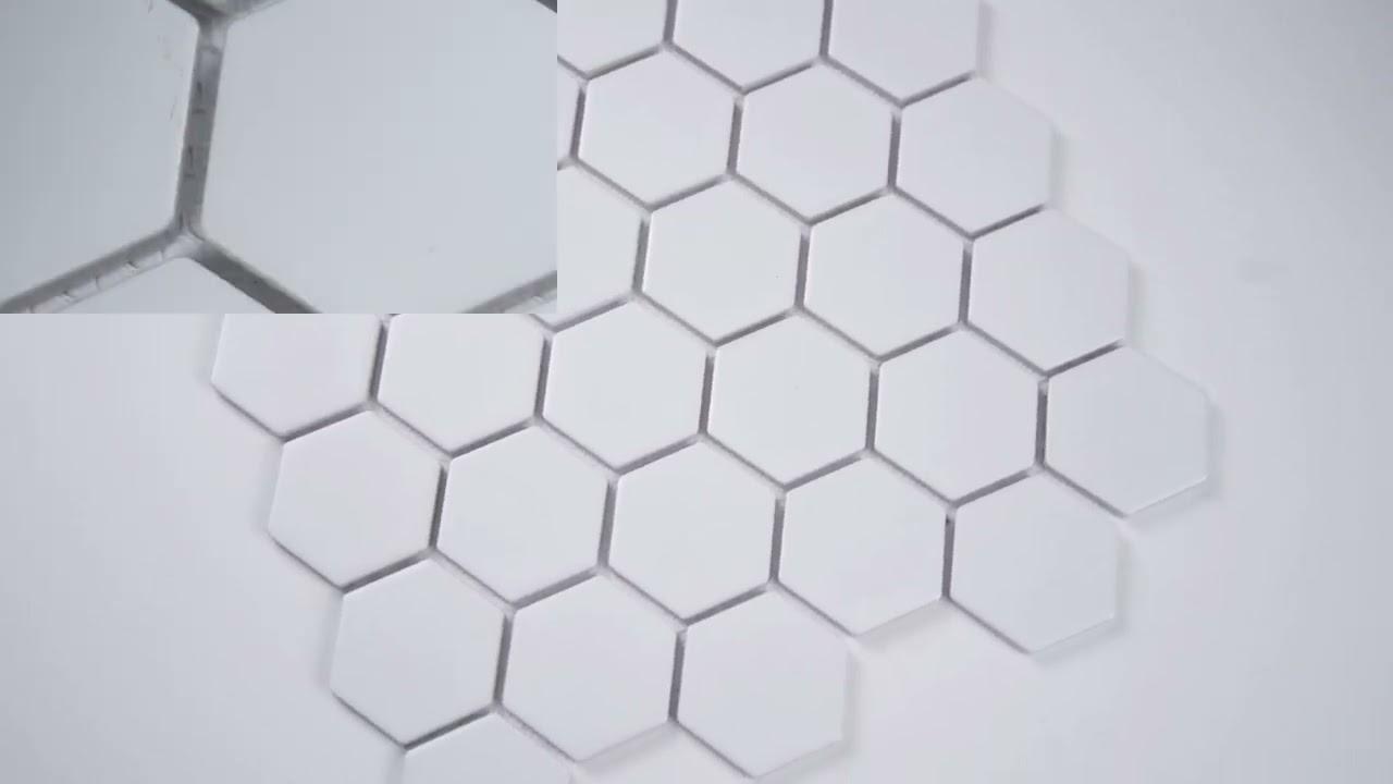 White 2x2 6mm Matte Porcelain Hexagon Mosaic Tile