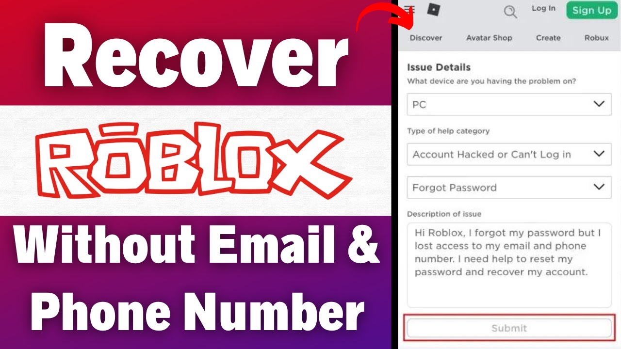 How to Recover Roblox Password Without Email or Phone Number!! -  Howtosolveit 