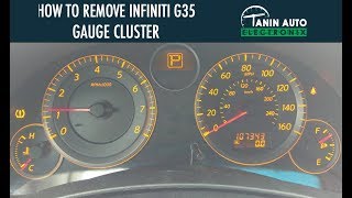 How to: 2004-2006 Infiniti G35 Gauge Cluster Removal Repairing Fuel Gauge | Tanin Auto Electronix