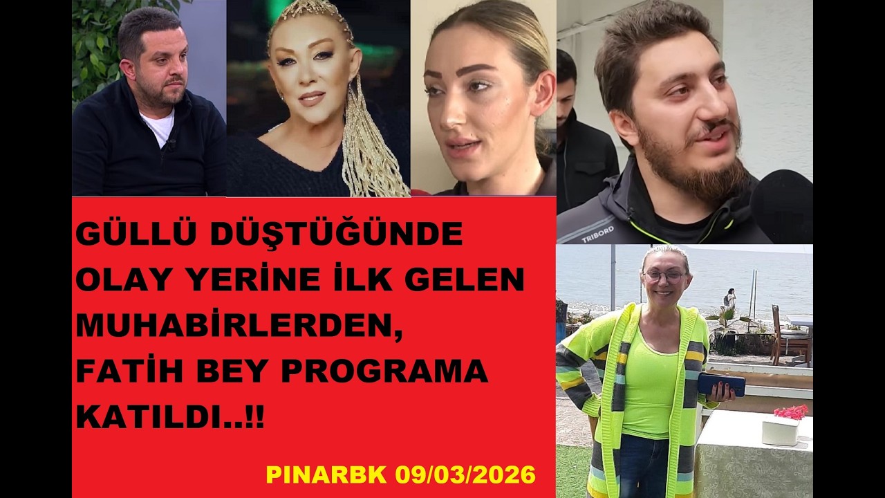 GÜLLÜ DÜŞTÜĞÜNDE OLAY YERİNE İLK GELEN MUHABİRLERDEN FATİH BEY PROGRAMA KATILDI..!!