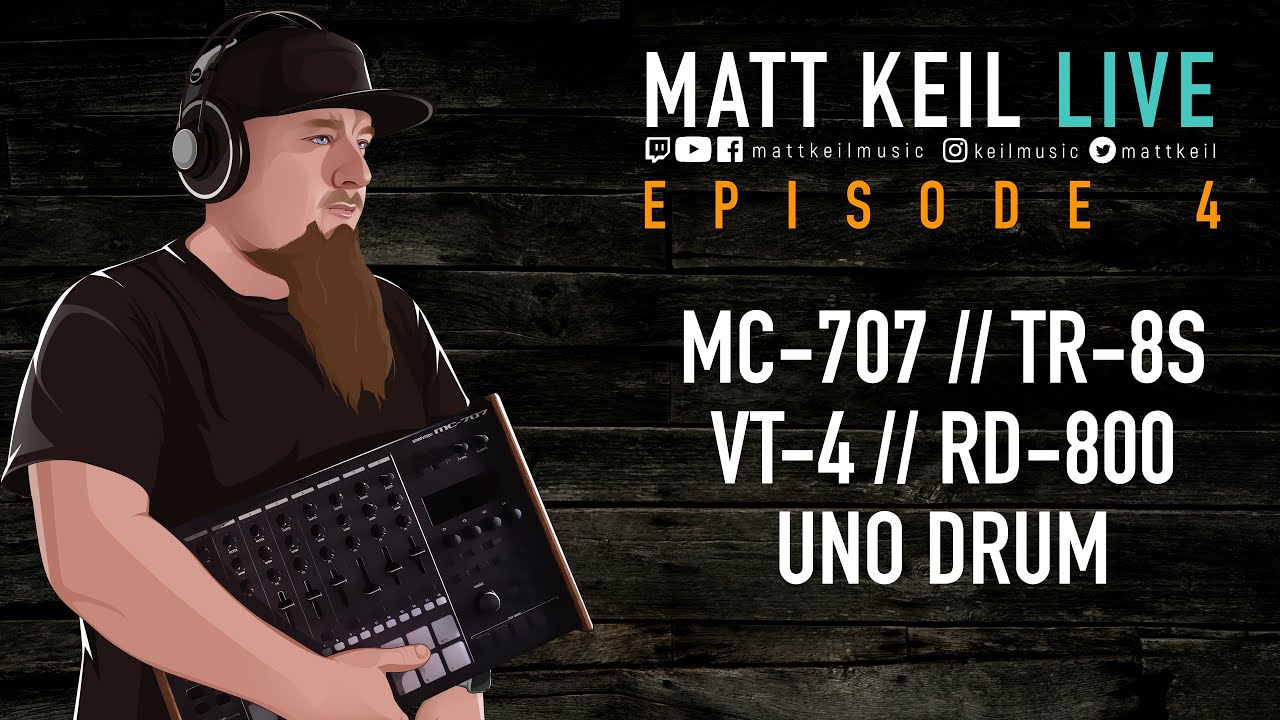 Matt Keil LIVE Episode 04 - Roland MC-707, TR-8S, VT-4, RD-800 and JD-XI!