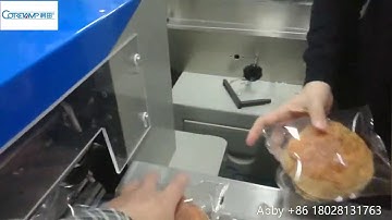 horizontal packing machine pillow pack bread biscuit packaging with gas nitrogen inflation system