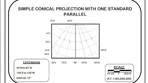 Simple Conical Projection with One Standard Parallel #shortvideo #shorts  #geography #practical