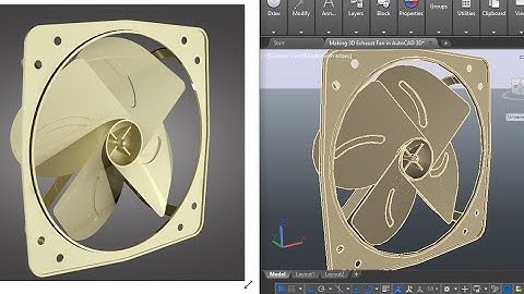 AutoCAD 3D Modeling Exhaust Fan | Autocad Mechanical