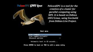Cluster PelicanHpc. nodo mastes y 2 nodos esclavos