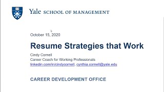 Resume Strategies that Work