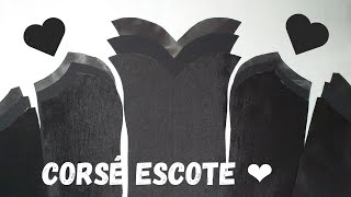 Corsé escote corazón❤ Cómo preparar, entretelar, marcar y cortar. El detalle hace la diferencia!!!