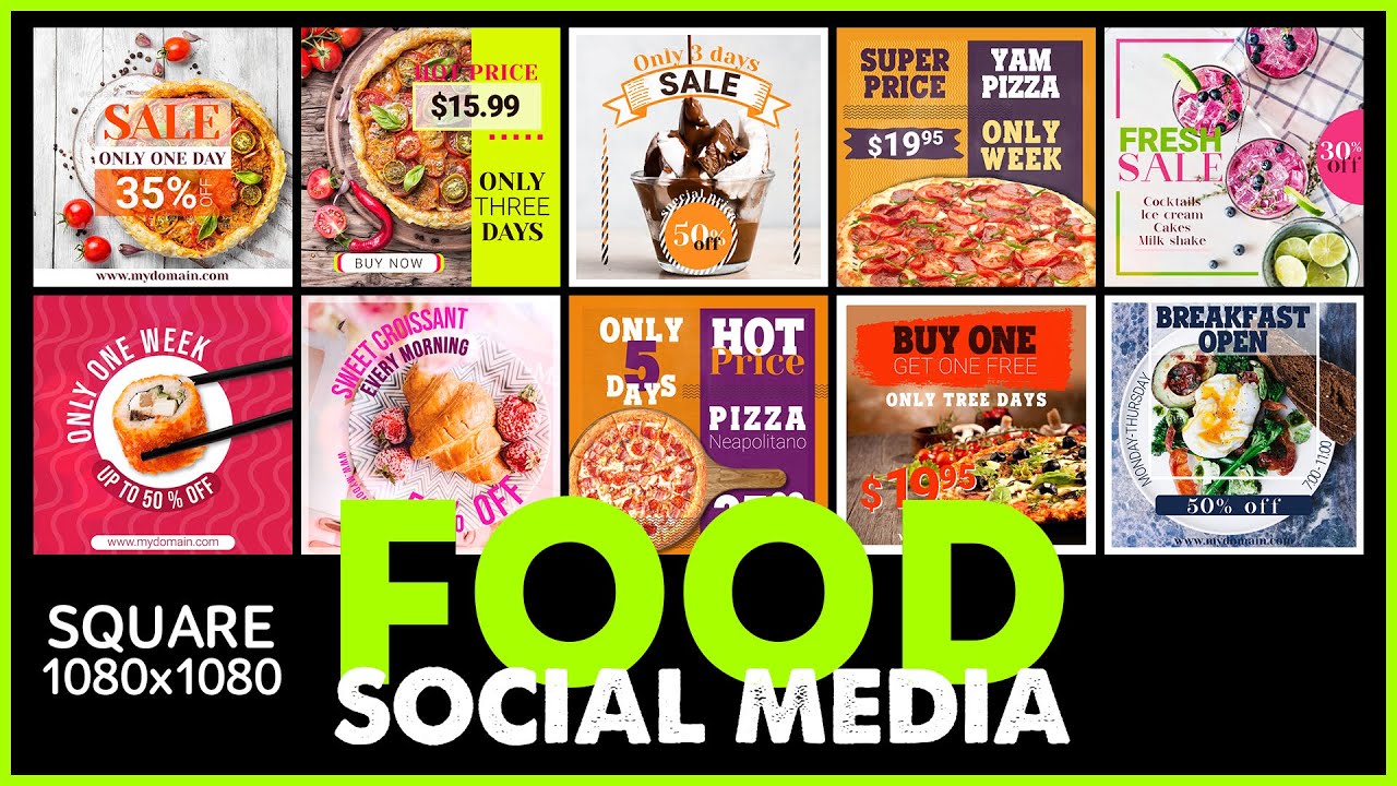 Social Media Ads Promo for Restaurant , food delivery service YouTube