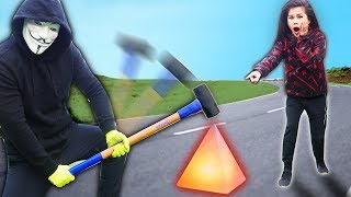 PROJECT ZORGO vs CRYSTAL & NINJA GADGETS in Real Life (Delorean Obstacle Course Race Against Time)