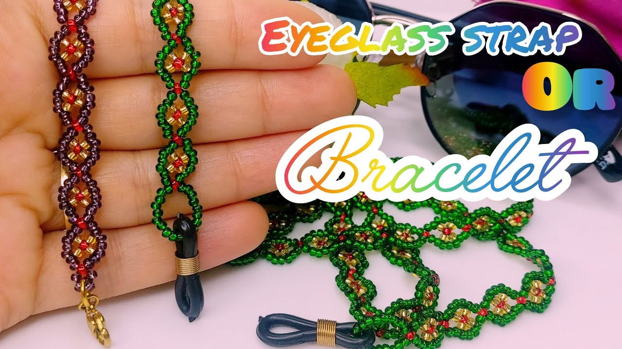 DIY Beaded Eyeglass Strap & Bracelet| Handmade Jewelry Tutorial . @toozmonjogh #beads#diy #bracelet 