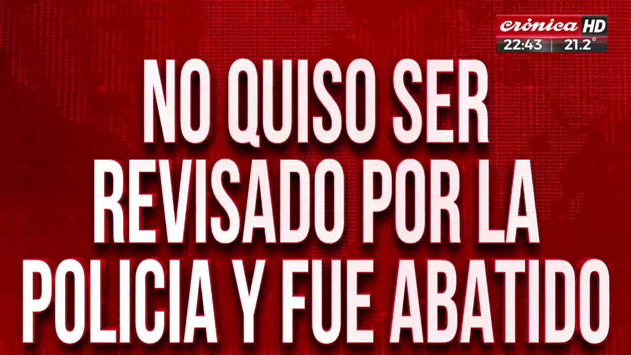 No quiso ser revisado por la policía,  sacó un arma y fue abatido