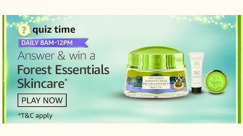 Amazon Morning Quiz Anwers Daily 8-am to 12pm