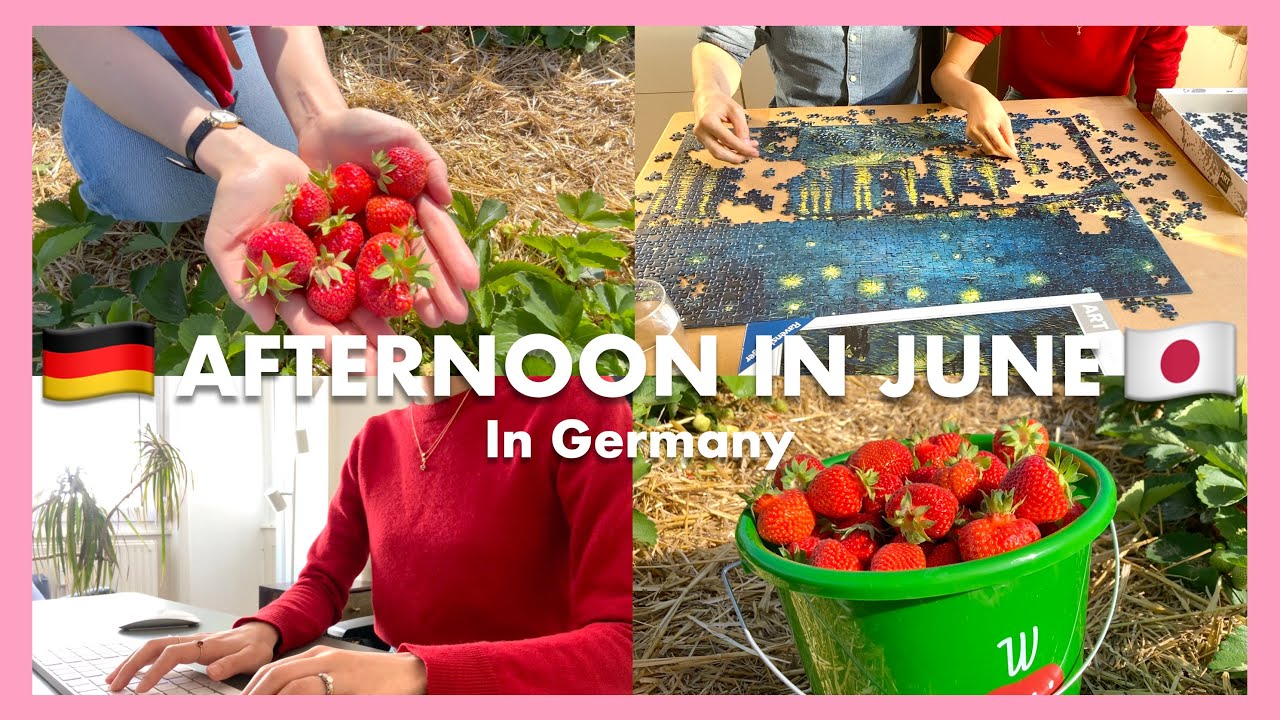 Strawberry Picking in Germany 🇩🇪 ドイツでいちご狩り🍓 Living Abroad Diaries
