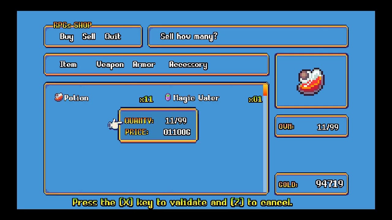 🛒 RPG List  Inventory & Shop System | GDevelop