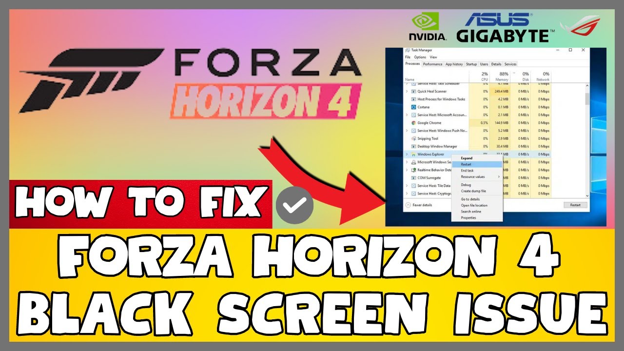 How to Fix Forza Horizon 4 Black Screen ISSUE | 2023 Easy Fix 