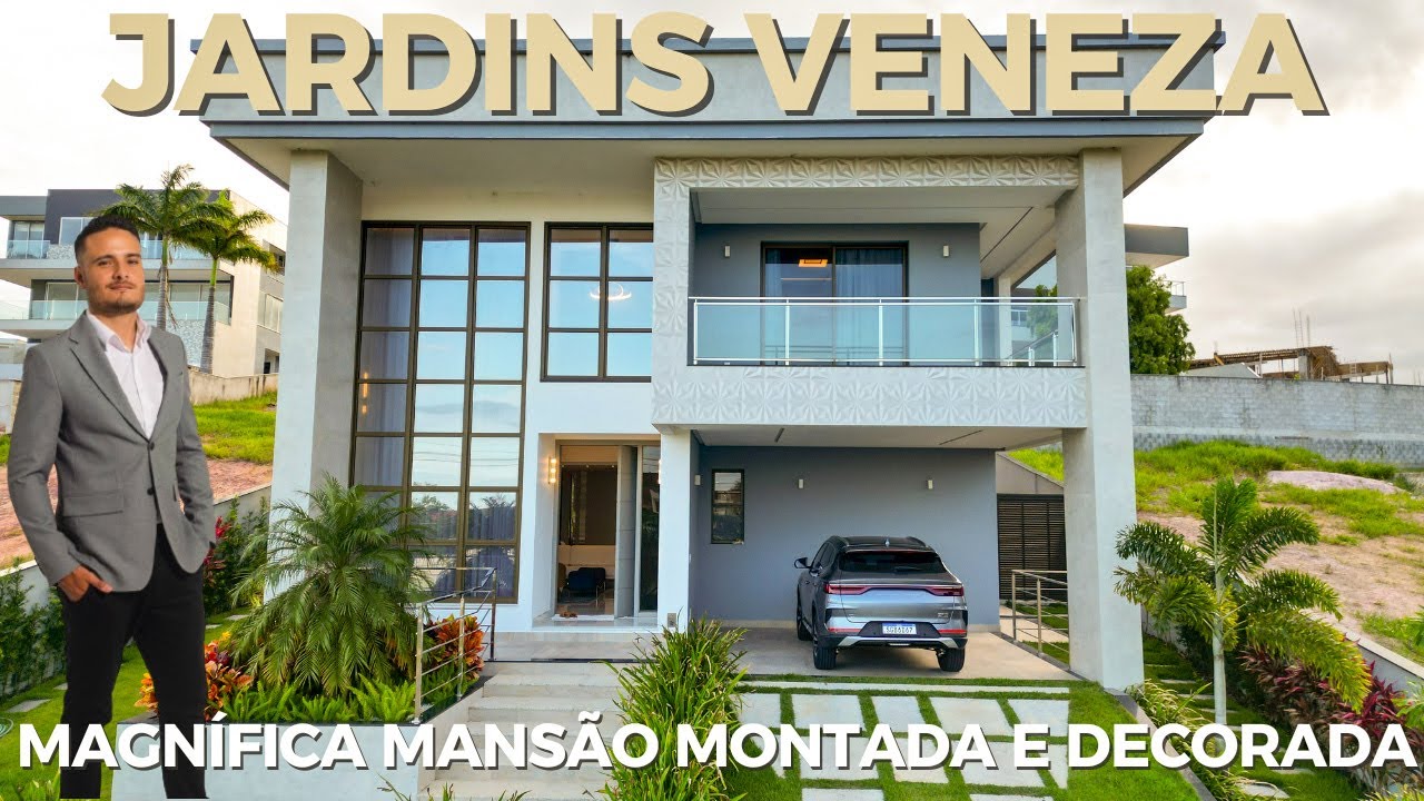 Linda mansão de 4 quartos montada e decorada no condomínio Jardins Veneza