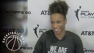 [WNBA Semifinals Game 3] Jasmine Thomas Press Conference, LVA vs CON, September 24, 2020