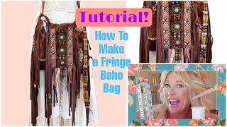 WOW! PURSE TUTORIAL LIKE NO OTHER! How to Make a Fringe Boho Bag From Thrifted Items