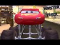 RAYO MCQUEEN Y MATE MONSTER TRUCK - CAMION MONSTRUO - TYRANO GRUA REX - CARS - CARROS GIGANTE