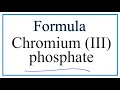 Chromium and Phosphate Ions