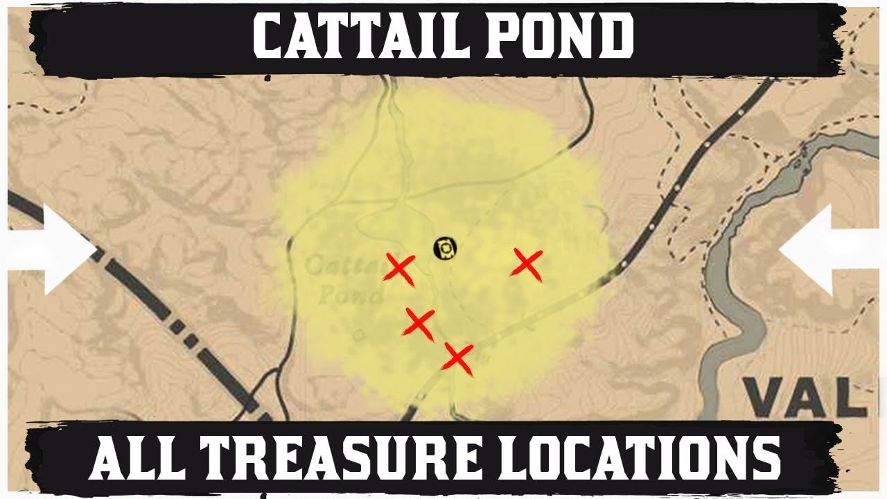 ALL Cattail Pond Treasure Map Location YouTube
