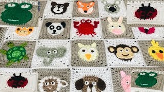 crochet Animal blanket/ Crochet frog/crochet ladybird/ladybug/Part:3