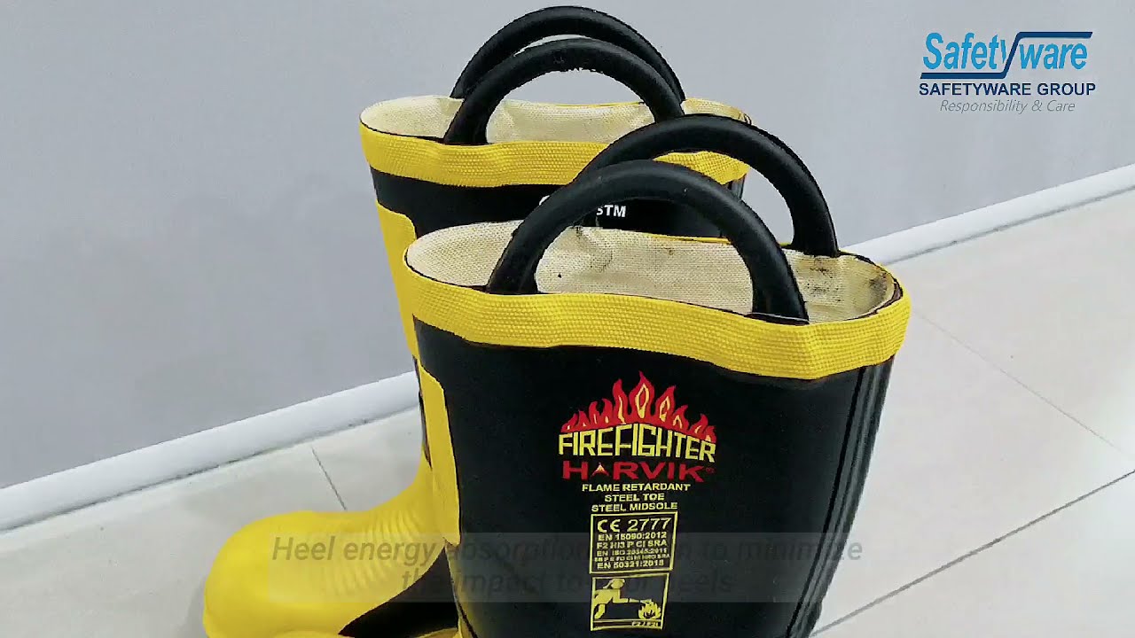 Ultimate Protection With Vulcanized Rubber Upper and Sole - HARVIK Firemen Boots