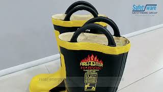 Ultimate Protection With Vulcanized Rubber Upper and Sole - HARVIK Firemen Boots