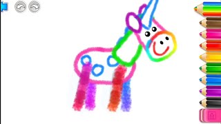 Unicornio - Bini bambini - juego de colorear y pintar para niños - aprender los colores screenshot 3