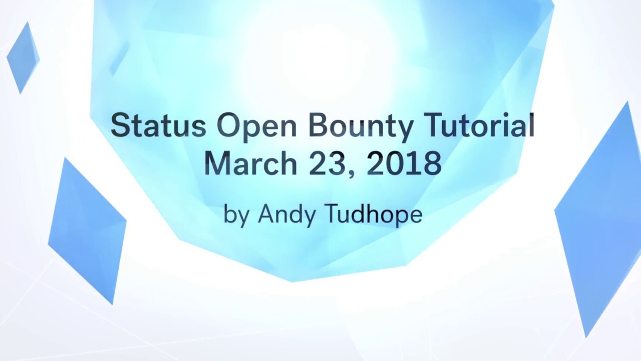 Status Open Bounty Tutorial - YouTube