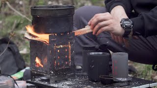 Cooking & Coffee on Wood Stove (ASMR Style)