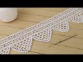 Нежная ажурная КАЙМА вязание крючком ЛЕНТОЧНОГО КРУЖЕВА мастер-класс Crochet lace ribbon