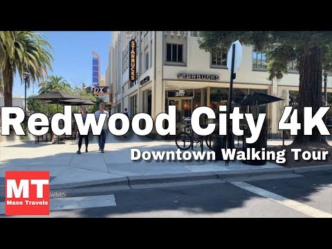 Redwood City Downtown, California - Walking Tour USA 🏆