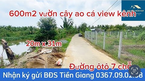 T.459_Bán 600m2 vườn cây ao cá view kenh đường ôtô Long Định Châu Thành Tiền Giang