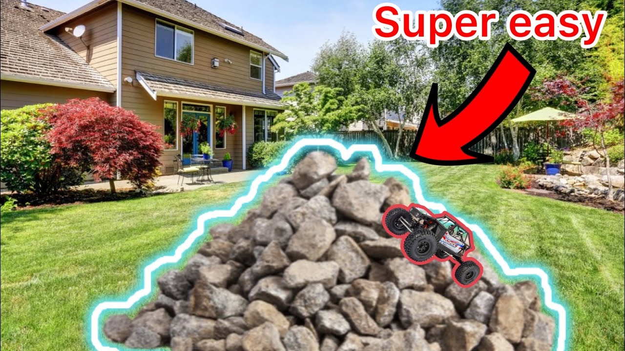 How to make a Backyard Rock Course! (RC Crawler)