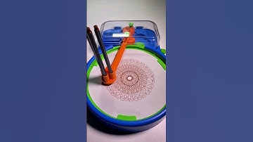 Turbo Spirograph: 3 brown pens, incredible speed #shorts #loopart #spirograph